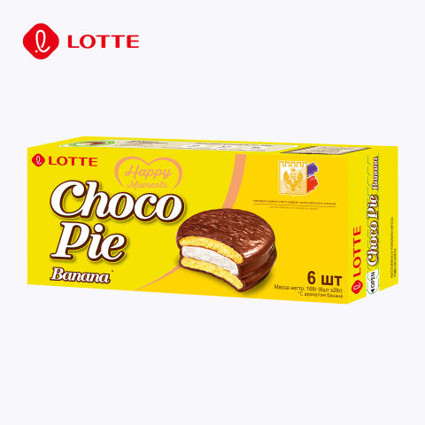 Лотте Чокопай банановый 6 шт