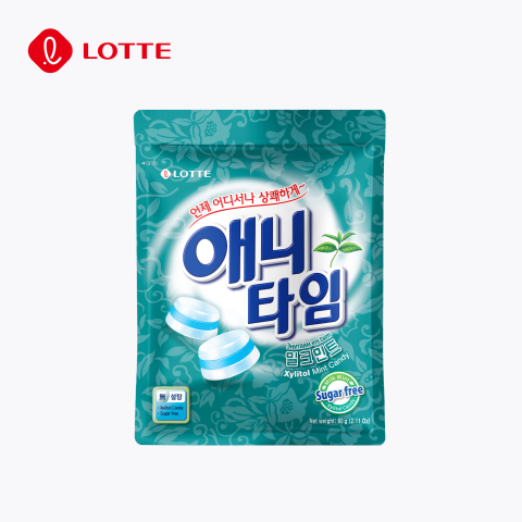 Лотте Карамель леденцовая с ксилитом Энитайм (молочно-мятный вкус) 60г