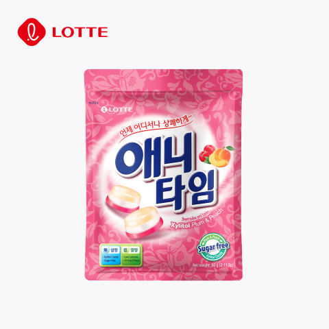 Лотте Карамель леденцовая с ксилитом Энитайм (слива-персик) 60г